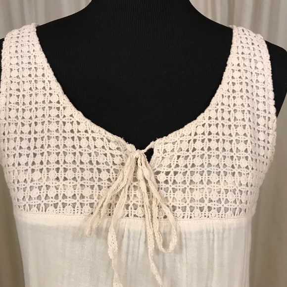 Tulle Anthropologie Crepe Mini Dress Cream Ecru S - Picture 5 of 11